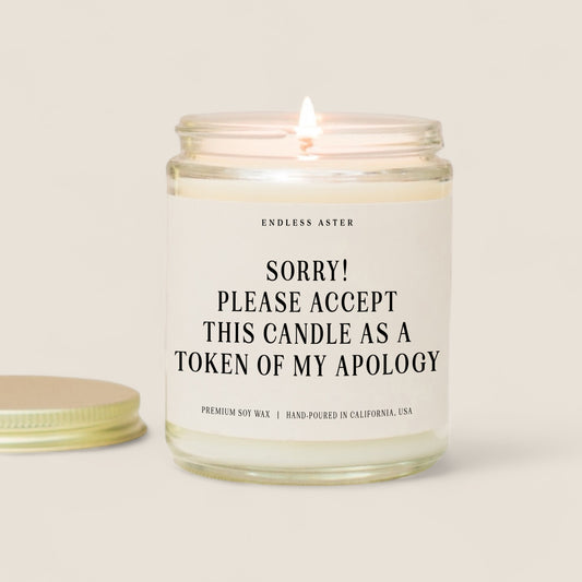 Sorry! Please Accept This Candle As A Token Of My Apology Candle