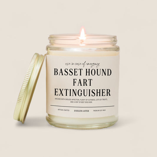 Basset Hound Fart Extinguisher Candle