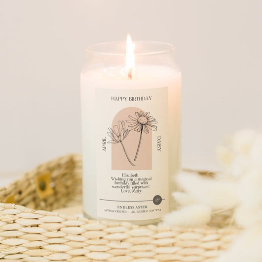 April Birth Flower Candle