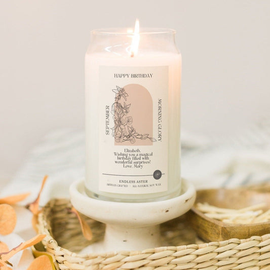 September Birth Flower Candle