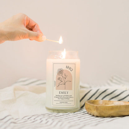 January Birth Flower Candle (Birth Year Edition)