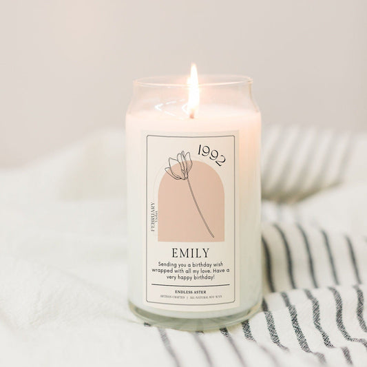 February Birth Flower Candle (Birth Year Edition)