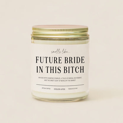 Future Bride Engagement Celebration Candle Gift Box "Smells Like Future Bride", Funny Engagement Candle, Bridal Shower Gift for Bride To Be