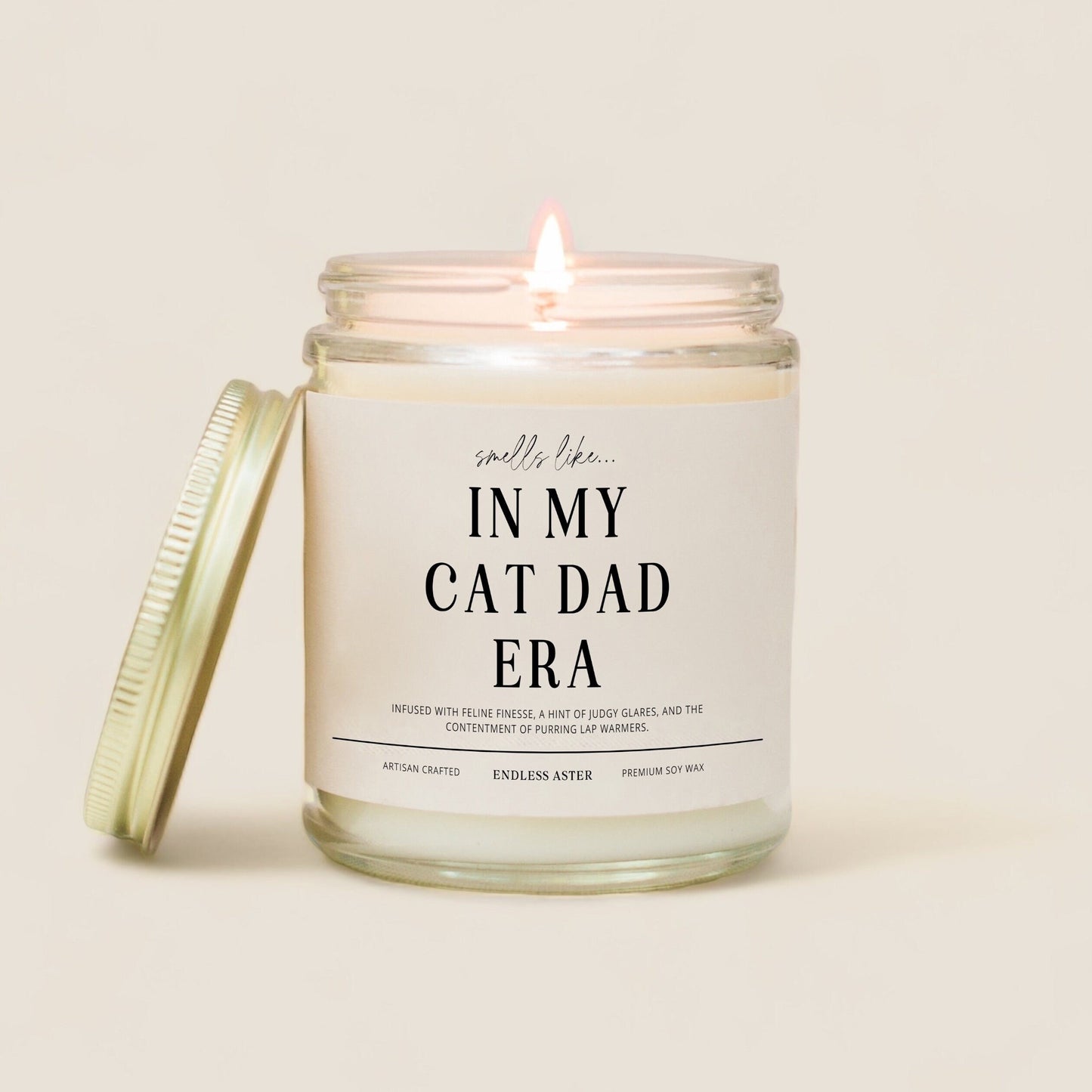 Cat Dad Gift "In My Cat Dad Era" Candle Gift for His Birthday, New Cat Parent Gift for Cat Lover, Funny Pet Gift for Cat Owner