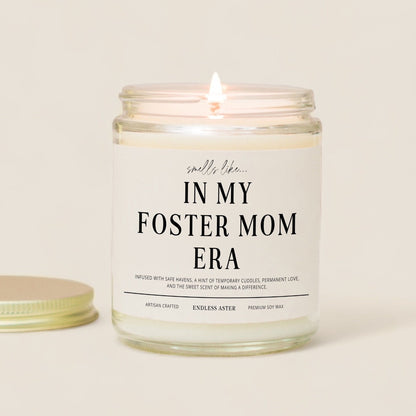 Foster Mom Gift "In My Foster Mom Era" Candle Gift for Foster Mama, Mother's Day Gift for Adoption Mom, Unbiological Mom Foster Care Gift