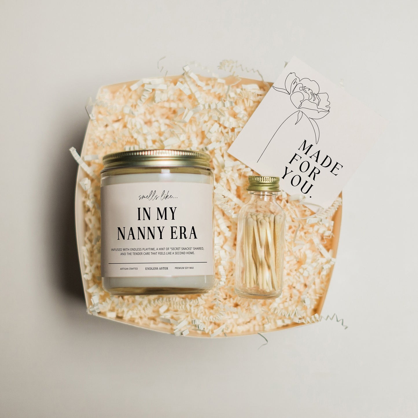 Babysitter Gift "In My Nanny Era" Candle Gift Box For Her, Thank You Gift for Nanny and Caretaker, Relaxing Funny Candle, Appreciation Gift