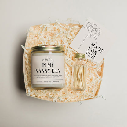 Babysitter Gift "In My Nanny Era" Candle Gift Box For Her, Thank You Gift for Nanny and Caretaker, Relaxing Funny Candle, Appreciation Gift