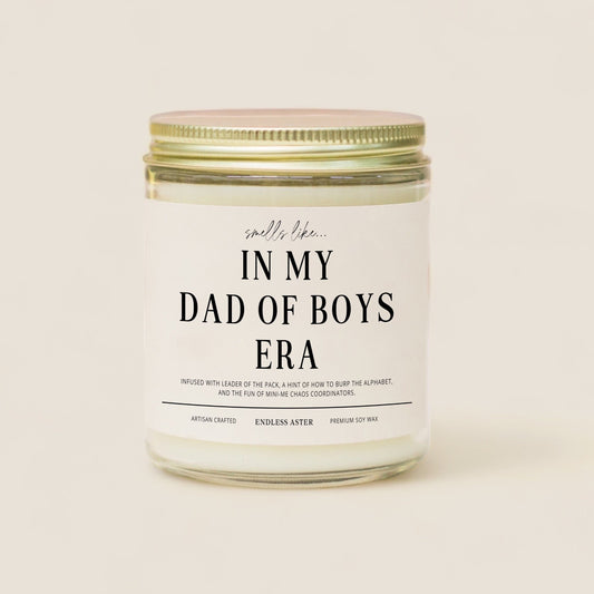 Boy Dad Gift "In My Dad of Boys Era" Candle Gift for Father's Day, Daddy To Be Gift for New Dad, Soon To Be Dad Birthday Present