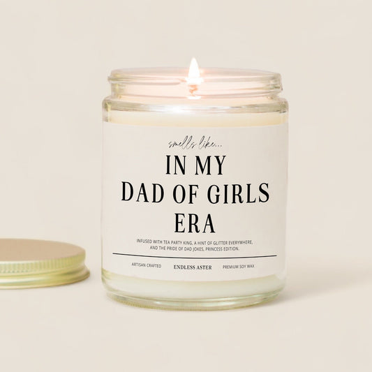 Girl Dad Gift "In My Dad of Girls Era" Candle Gift for Father's Day, Daddy To Be Gift for New Dad, Soon To Be Dad Birthday Present