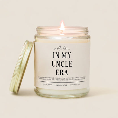 New Uncle Gift "In My Uncle Era" Baby Announcement Candle Gift For Brother, Baby Reveal Uncle To Be Gift, Promoted To Uncle Christmas Gift