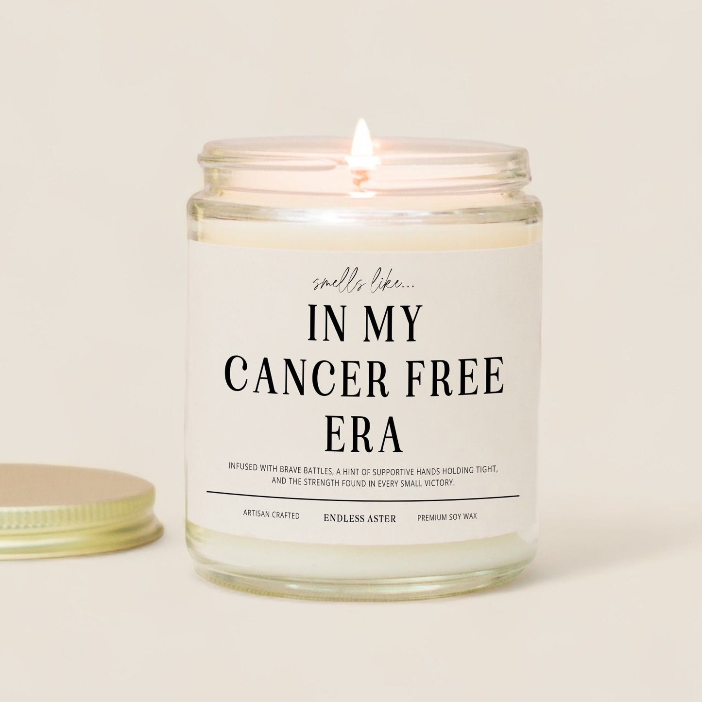 Cancer Warrior Gift "In My Cancer Free Era" Care Package Candle Gift For Cancer Survivor, Funny Cancer Candle For Her, Cancer Patient Gift