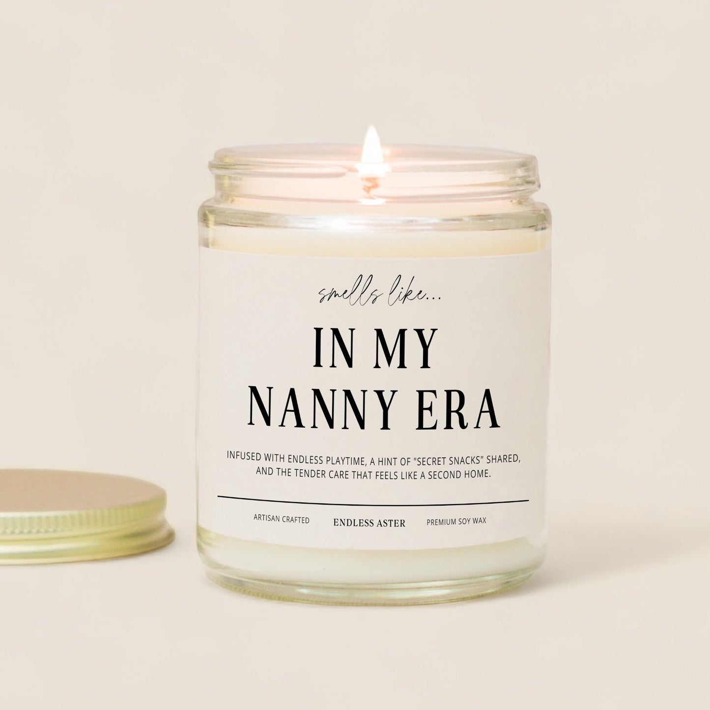 Babysitter Gift "In My Nanny Era" Candle Gift Box For Her, Thank You Gift for Nanny and Caretaker, Relaxing Funny Candle, Appreciation Gift