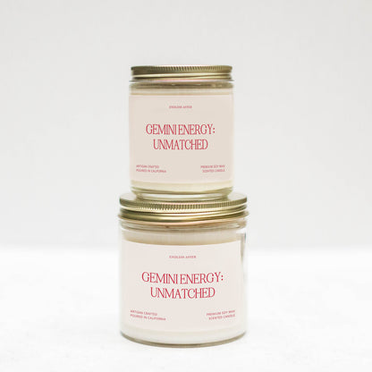 two jars of germiine energy - unmatched candles