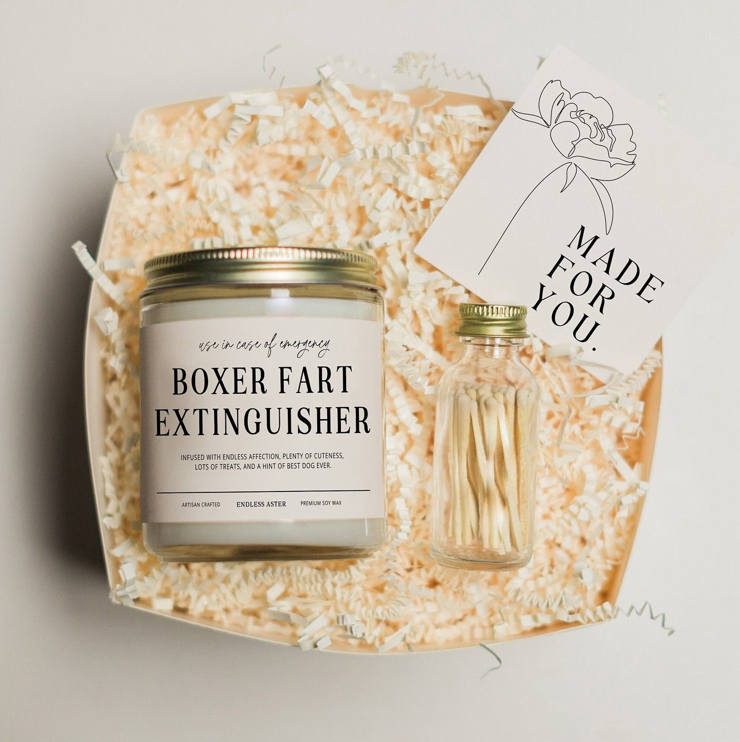 BOXER Fart Extinguisher Funny Candle Gift Box for Dog Owner, New Pet Parent Gift, Boxer Dog Mom and Dad Birthday Gift for Dog Lover