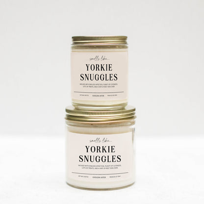 Yorkie Snuggles Candle