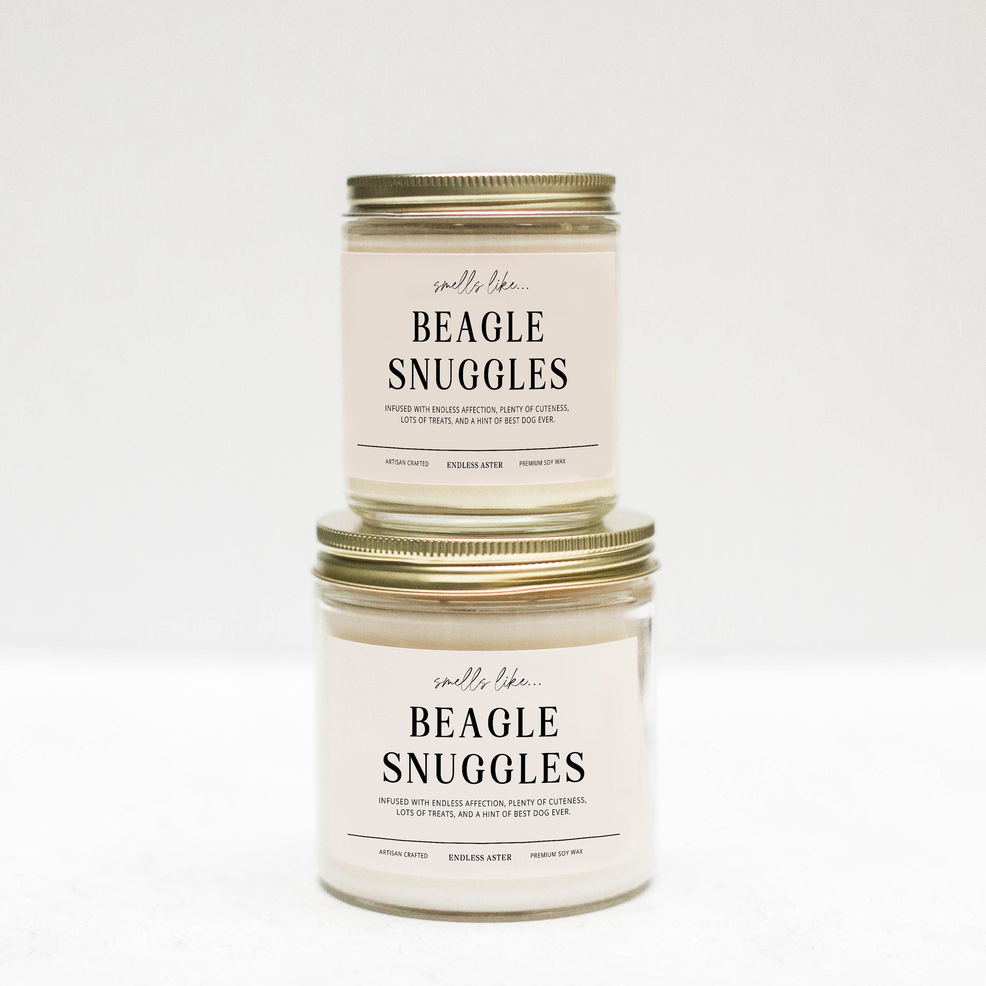 Beagle Snuggles Candle