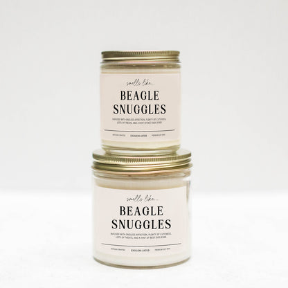 Beagle Snuggles Candle