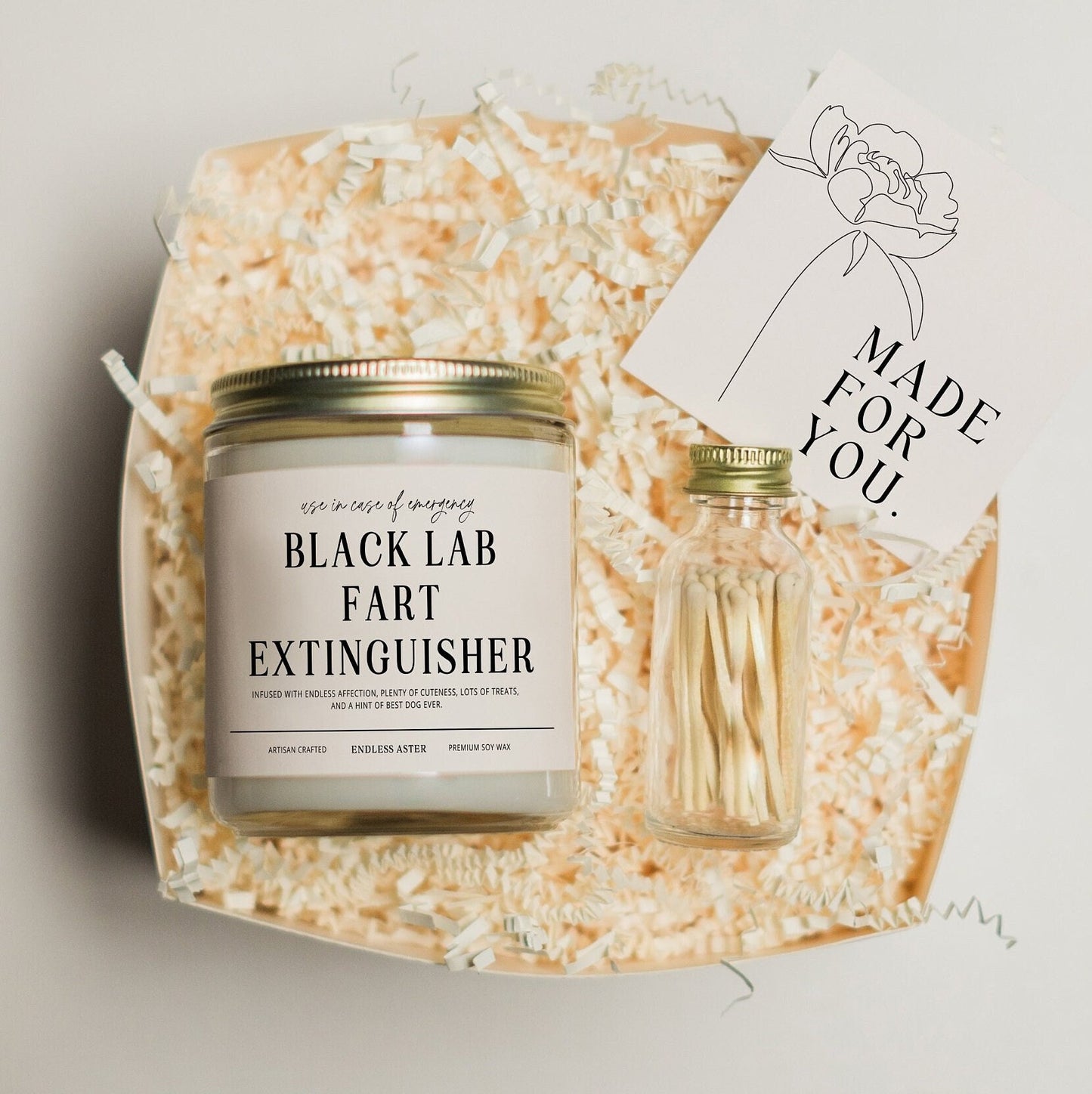 BLACK LAB Fart Extinguisher Funny Candle Gift Box for Dog Owner, New Pet Parent Gift, Black Lab Dog Mom and Dad Birthday Gift for Dog Lover