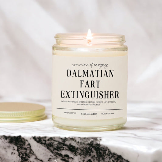 Dalmatian Fart Extinguisher Candle