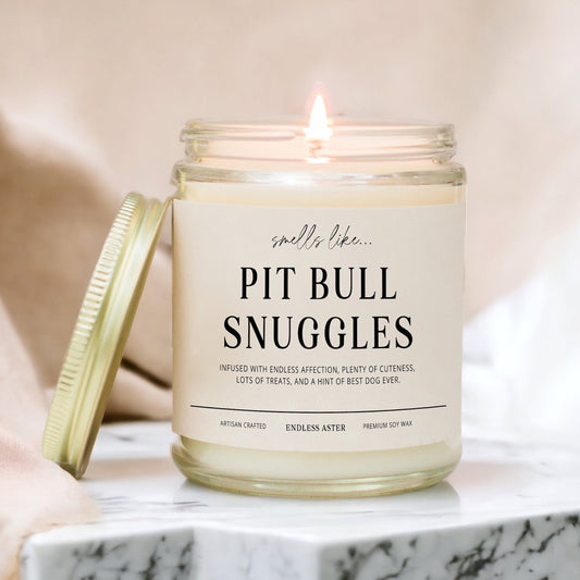 Pit Bull Snuggles Candle