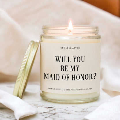 Will You Be My Maid of Honor Candle