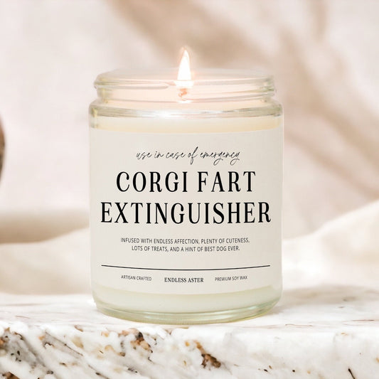 Corgi Fart Extinguisher Candle