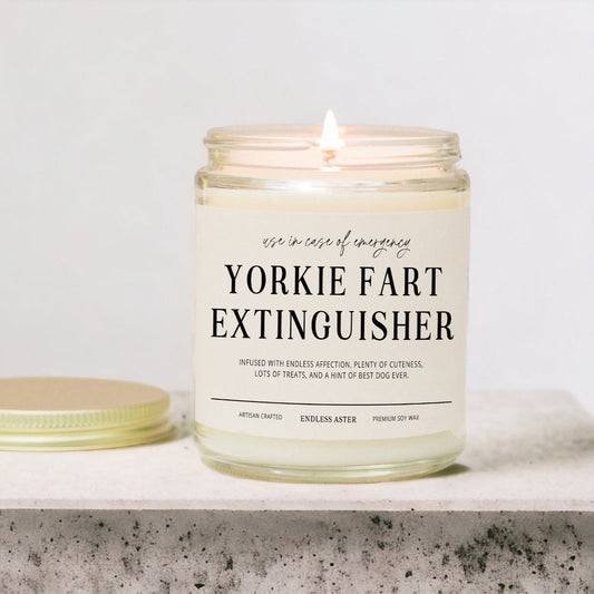 Yorkie Fart Extinguisher Candle