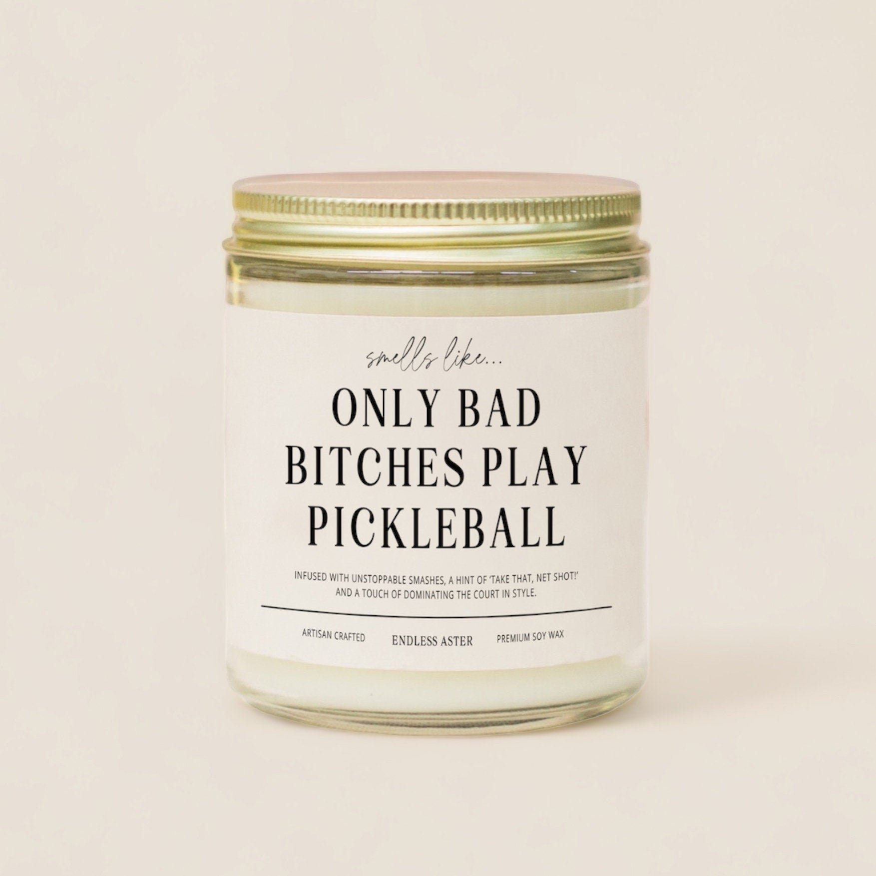 Pickleball Player "Smells Like Only Bad Bitches Play Pickleball" Candle Gift, Funny Sports Themed Candle, Gift for Pickleball Enthusiast