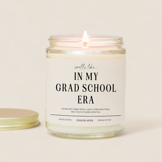 In My GRAD SCHOOL Era Motivational Candle Gift Box, Grad Students Gift, Master's Degree Present, Higher Education for Future Doctorate Gift