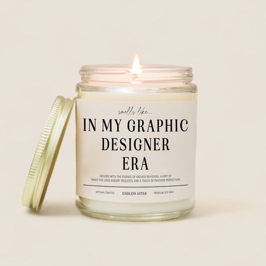 In My GRAPHIC DESIGNER Era Candle Gift Box for Her, Birthday Gift for Graphic Artist and Designer, Creative Workspace Decor, Graduation Gift