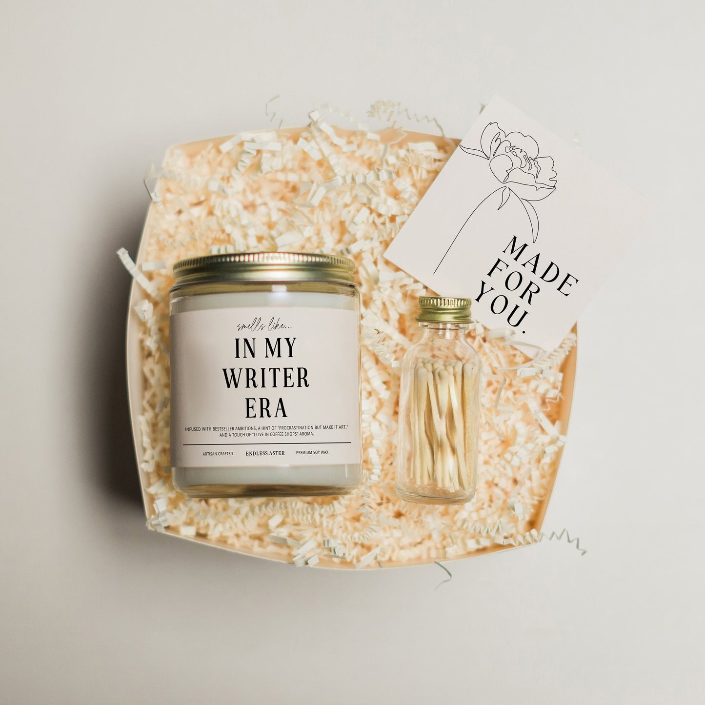 a jar of white stuff sitting on top of a wooden tray