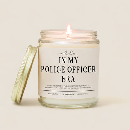 In My POLICE OFFICER Era Candle Gift for Men and Women, Police Academy Grad Gift for Future Police Officer, Police Department Office Decor