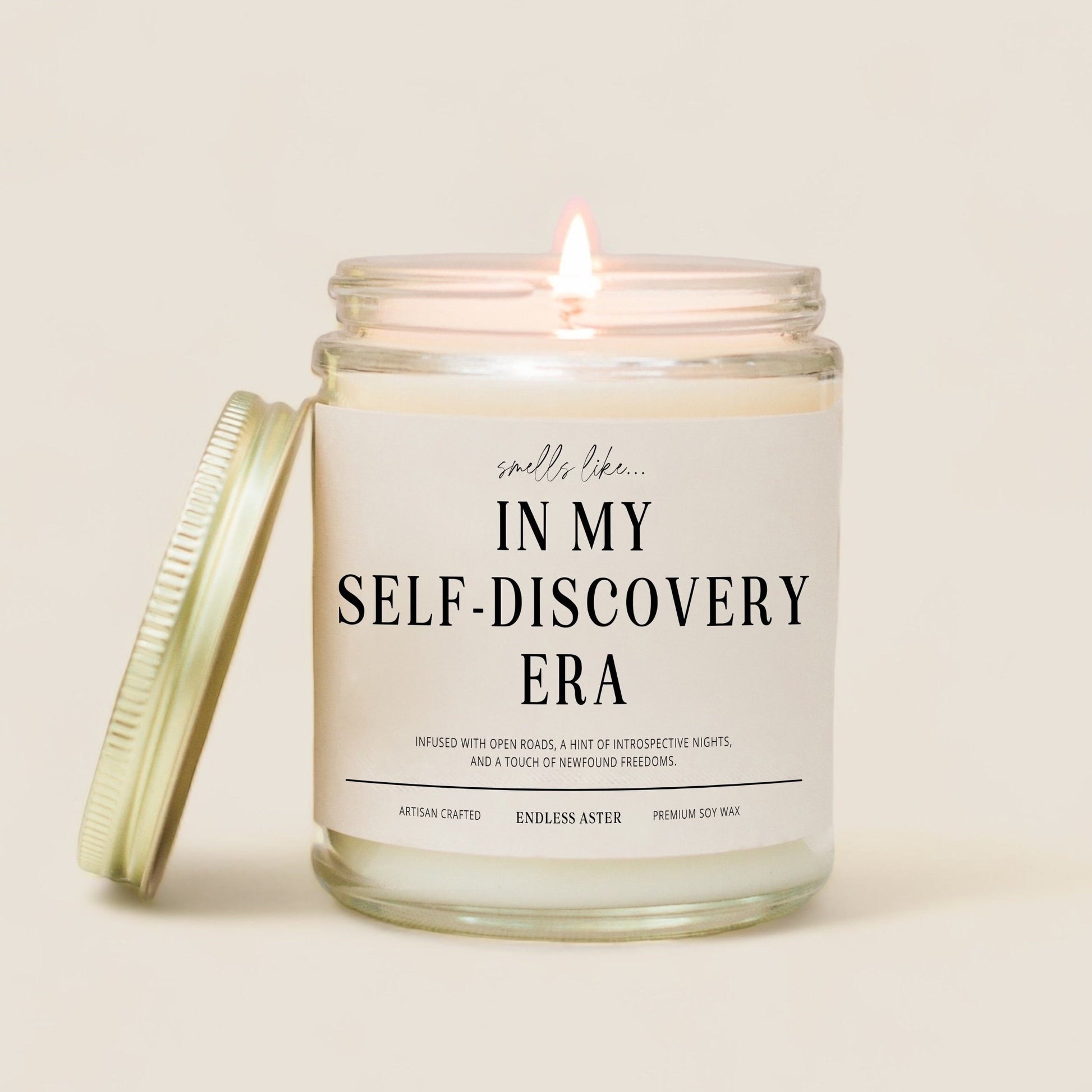 In My Self Discovery Era Soy Spa Candle Gift Box for Self-Care, Motivational Decor for Personal Growth, Yoga and Meditation Intention Candle