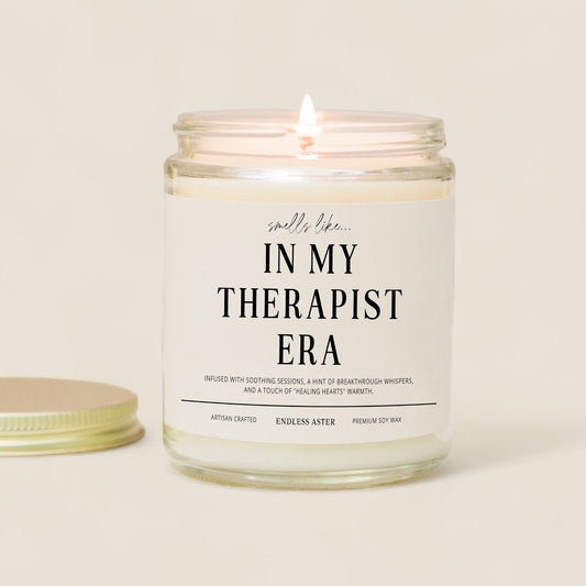 In My THERAPIST Era Soy Candle Gift Box for Therapist Self Care, Funny Therapy Decoration Candle, Graduation Gift for New Therapist