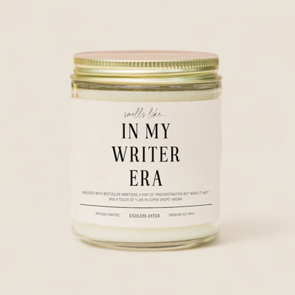 In My WRITER Era Soy Candle Gift Box, Funny Fiction Book Writer Gift, New Book Best Seller Author Gift, Candle For Book Lover