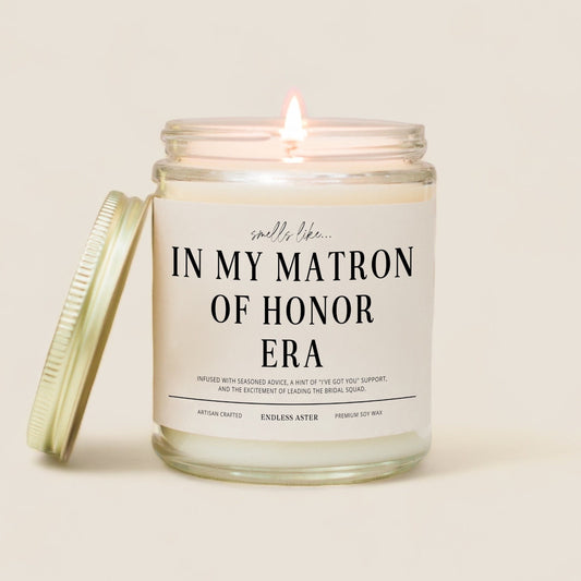 Matron of Honor Proposal Gift "In My Matron of Honor Era" Candle Gift Box, Will You Be My Matron of Honor Bridal Party Box, MOH Present