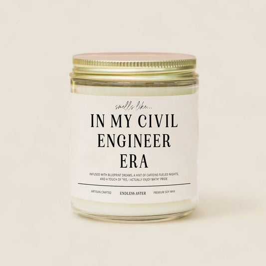 In My CIVIL ENGINEER Era Candle Gift Box, Funny Engineering Decor, Professional Engineer Graduation Present, Infrastructure Design Gift