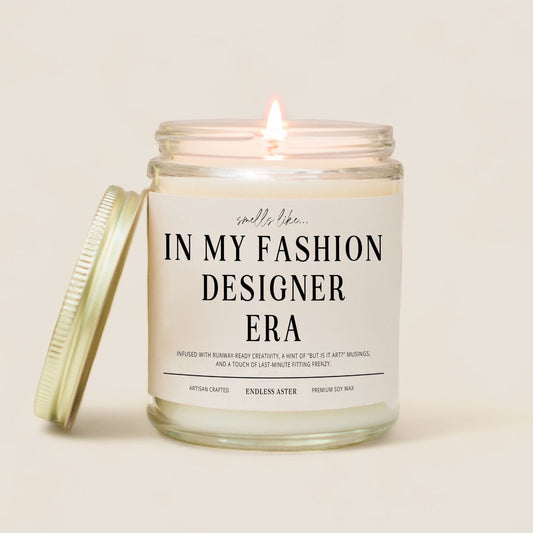 In My FASHION DESIGNER Era Candle Gift Box, Unique Gift for Clothes Designer, Fashion Designer Office Decor, Fashion School Graduation Gift